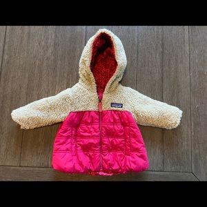 Baby girl Patagonia jacket, reversible.